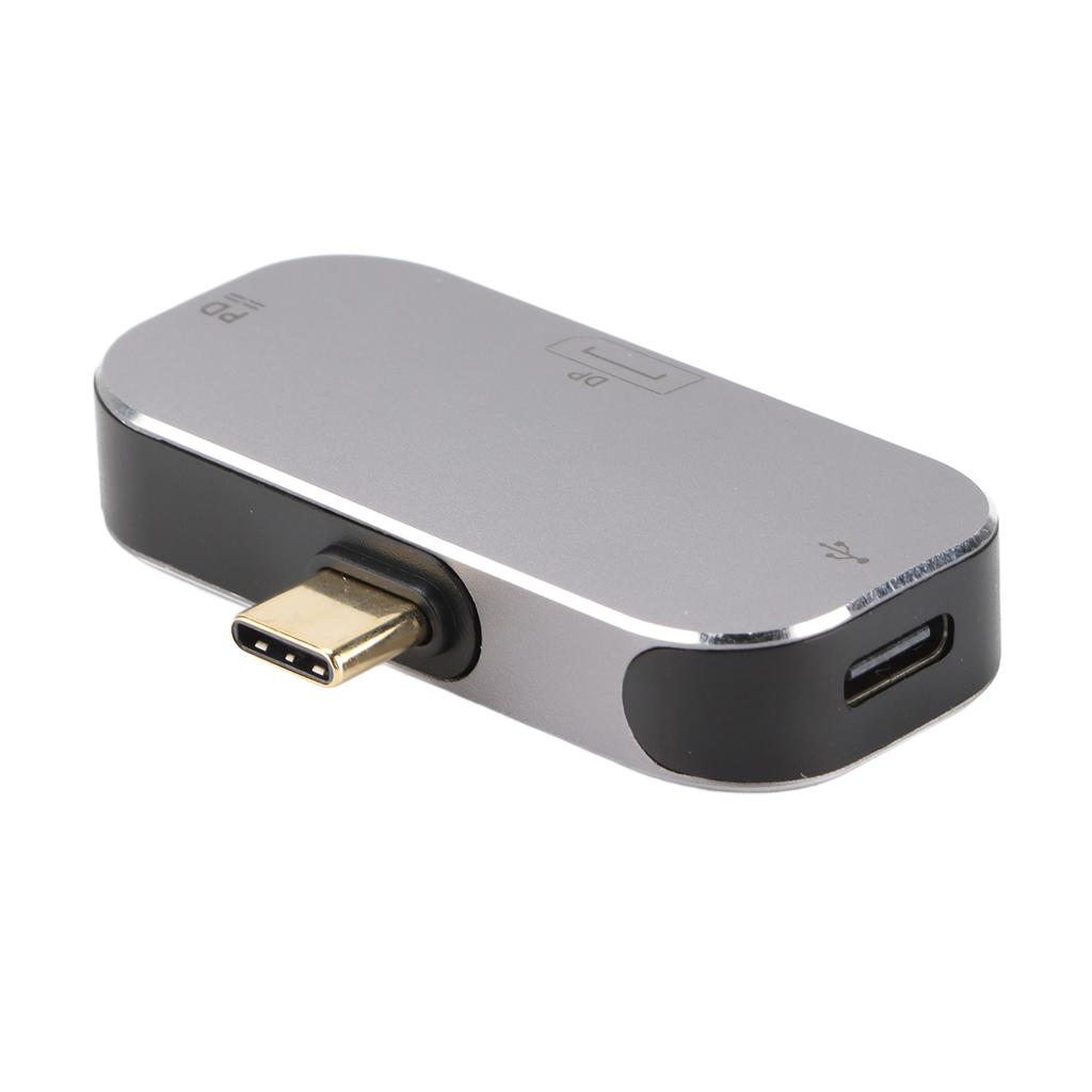 Docking Station Multifunctional 3 in 1 Type C Male to DP 2 Type C Female USB C Hub for Windows for