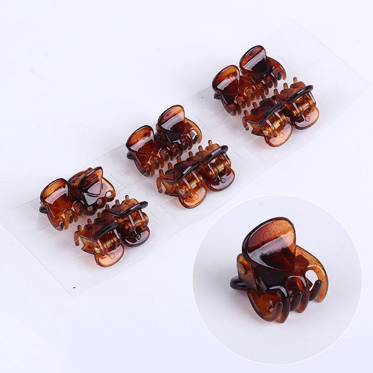 12 stk Sweet Mini Plastic Claw Barrettes For Kvinner Jenter Hårklemmer Hår Krabbeklemmer Styling Sminkeverktøy Koreansk hårtilbehør