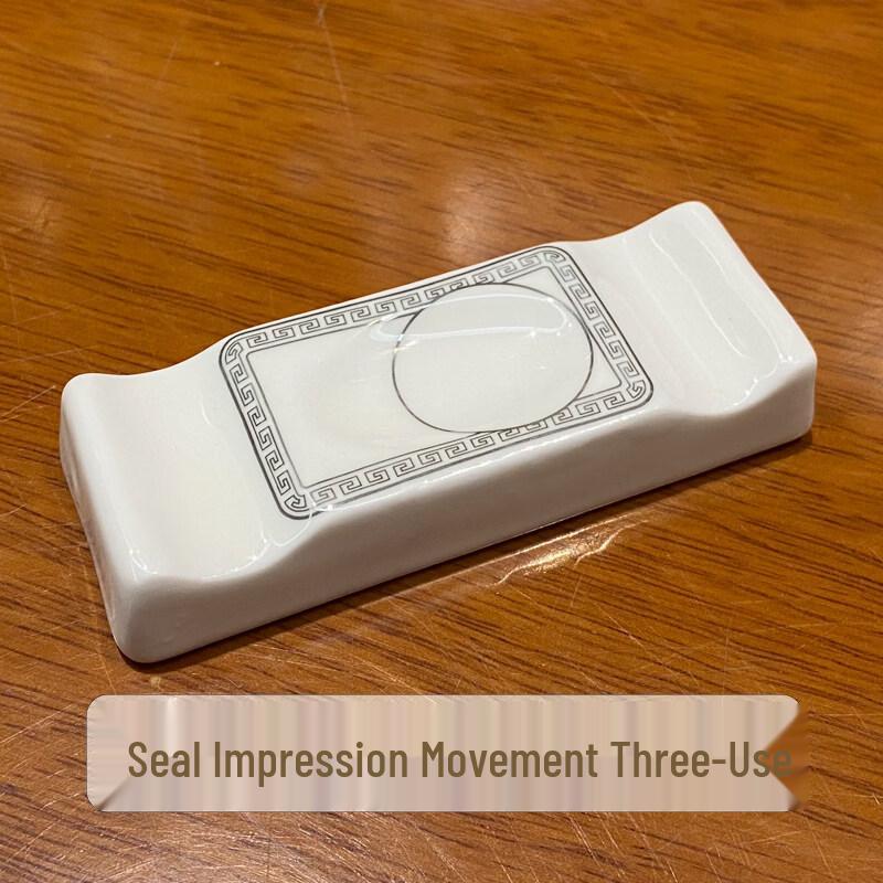 Elegant Ceramic Dual-Use Chopstick and Spoon Rest