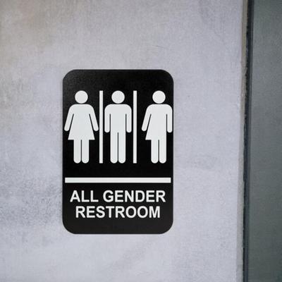 Segno Toilette per Tutti i Generi Adesivo Bagno Decorazione da Appendere al Muro del Toilette per Caffetterie Parchi Centri Commerciali Pubblici