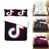 Luxurious Tiktok Pattern Duvet Cover Set With Pillowcase For Comfortable Sleep
