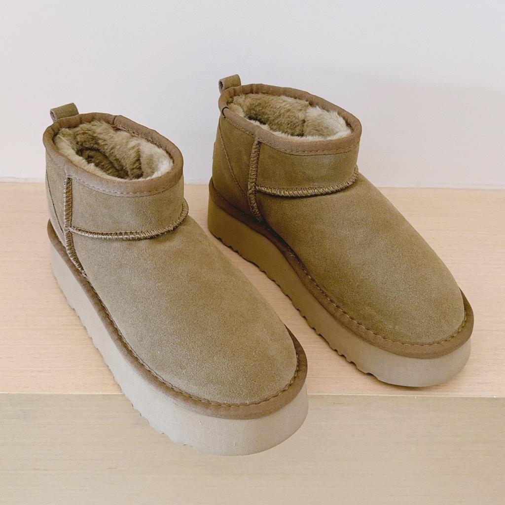 Classic Ultra Mini Women Platform Boots Leather Suede Comfort Winter Warm Fur Slippers Shoes 2026 New Design Man Short Snow Boot