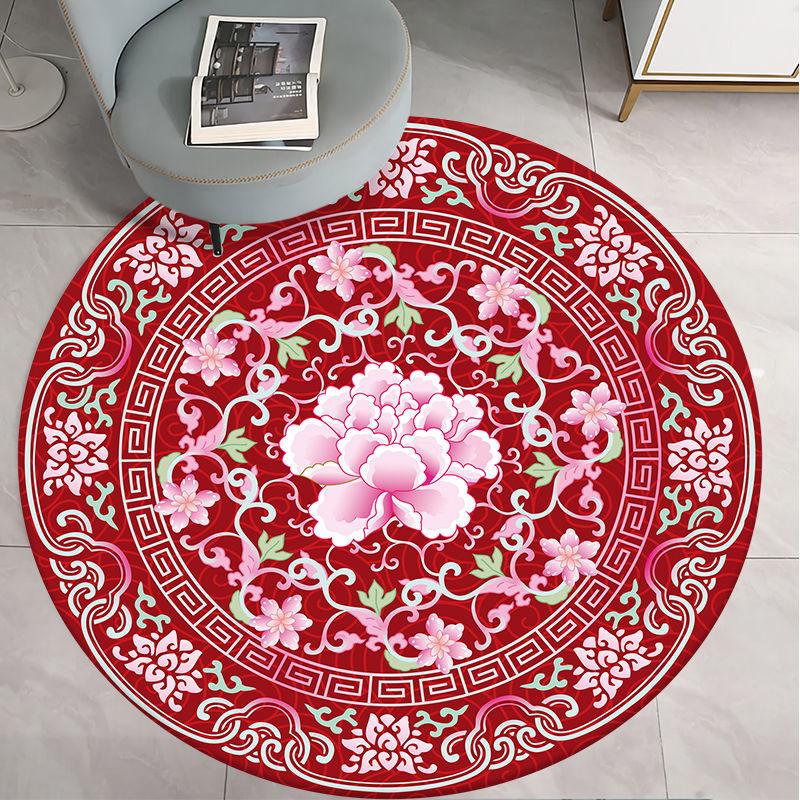 Round Carpet for Living Room Bed Room Floor Carpets Home Decor 3D Printed Rugs Anti-slip Mat
