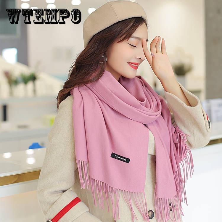 

Зимний кашемировый шарф, женский толстый теплый платок, женские шарфы, модное одеяло из пашмины с кисточками