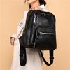 Damen Vintage-Rucksack aus weichem Leder mit großem Fassungsvermögen, Studentenrucksack aus Leder mit mehreren Taschen, Reiserucksack