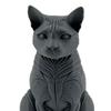 3D Printed Cat Figurine Mysterious Black Cat Statue Collectible Animal Sculpture for Home Office Desk Decor Gifts for Cat Lovers