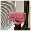 Personality Trend 2025 New Lock Fashion Retro Underarm One Shoulder Portable Underarm Women's Small Square Bag