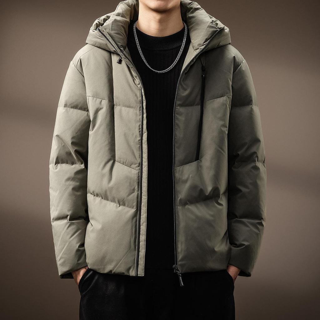 Herren Winterjacke mit hoher Dichte, winddicht, weiße Entendaune - Einfache, warme und stilvolle Kälteschutz-Oberbekleidung