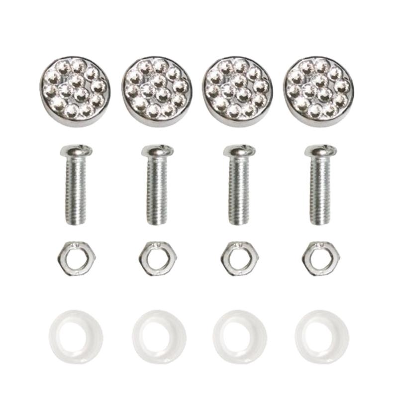 

Sparkling Bling Automotive License Plate Fastener Bolts & Caps for Secure Mounting Enhancing Look Vehicle Customization