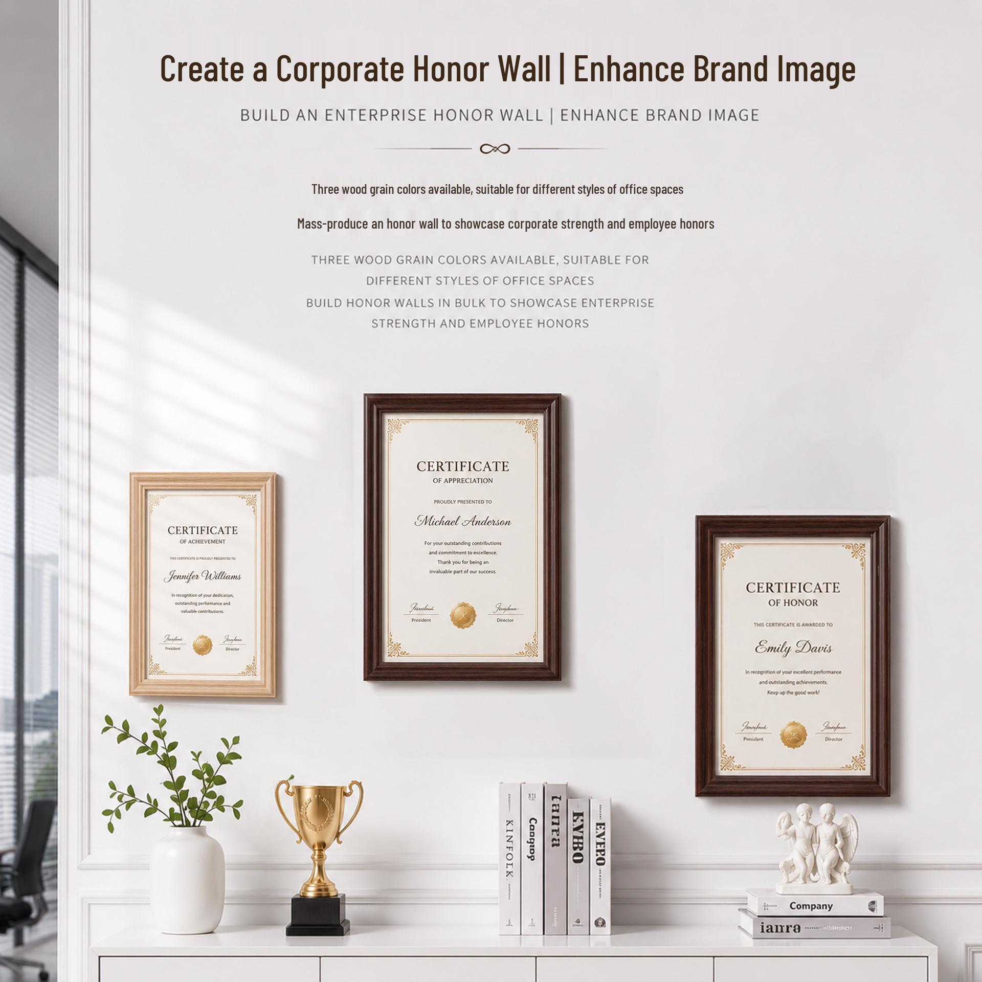 A4 & A3 Certificate and Photo Frame for Licenses and Registration 【Original Wood Color】MDF3014
