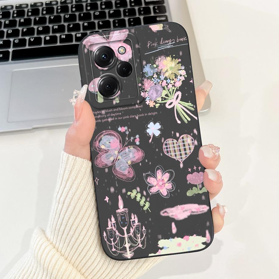 For Xiaomi Poco X5 Pro Case Cool Fashion Flower Sunset Soft Silicone Soft Protection Cover For Xiaomi Poco X5 X 5 X5Pro 5G Funda