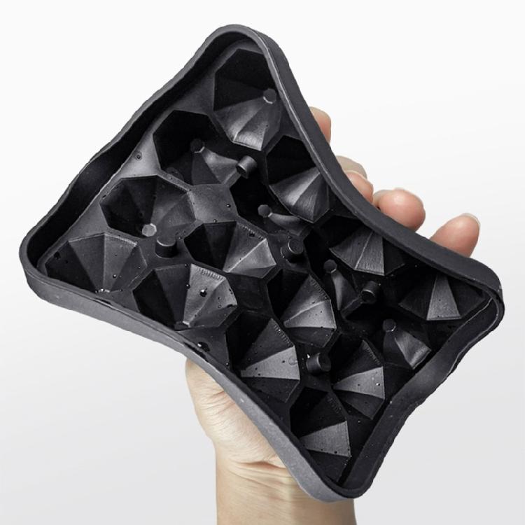 Silikon Eiswürfelbereiter Eiswürfelformen Diamantförmig Flexibel DIY Eiswürfelbehälter