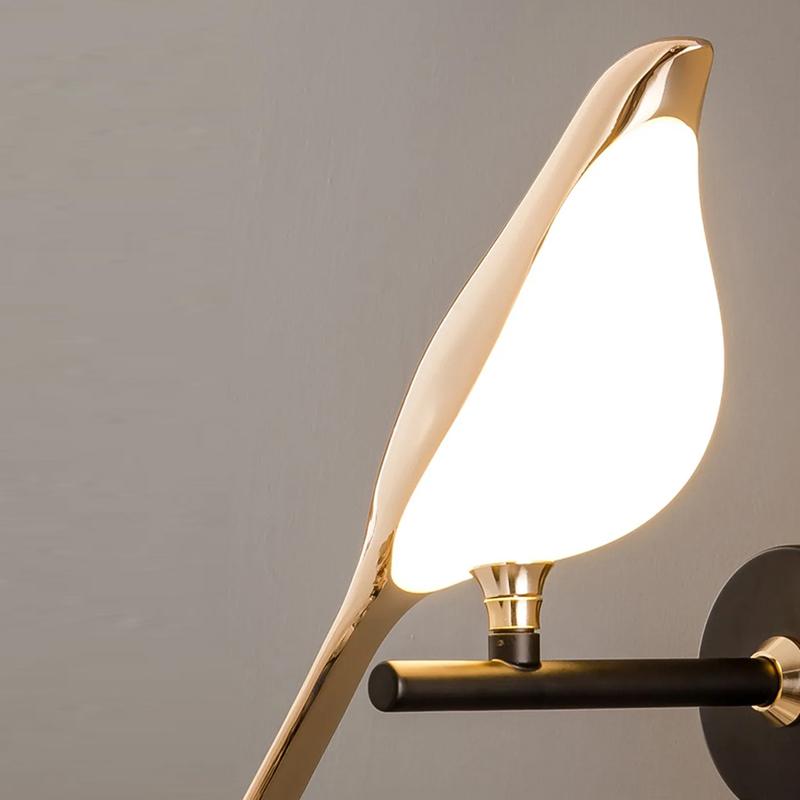 1 buc. Lumini de perete LED Pasăre Aurie Nordică Salon Bar Lămpi de perete Creative Aplice Noutate Dormitor Lampă de noptieră Decorare Sufragerie