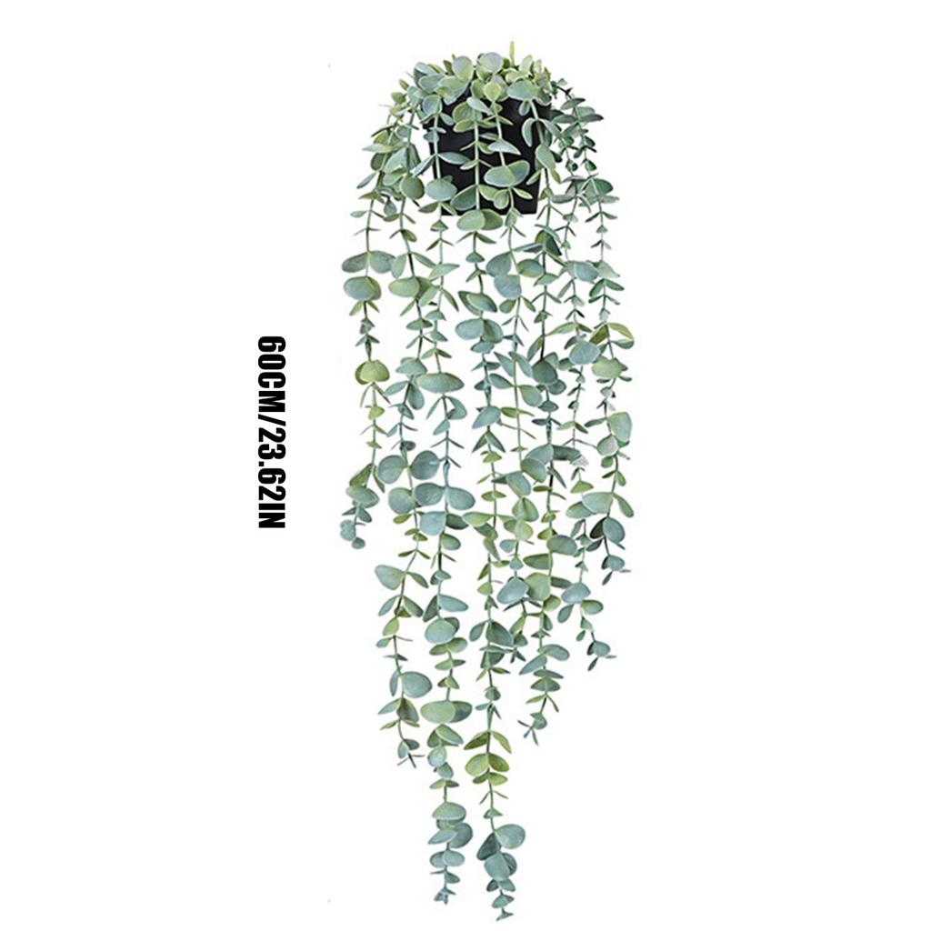 Man-Made Hanging Plants Mandala Home Decorative Flowers Fake Hanging Pot Plants Green Man-Made Eucalyptus Vine