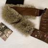 PU Leather Furry Waistband Y2k Y2K Waistband Simple Plush Belt  Autumn Winter