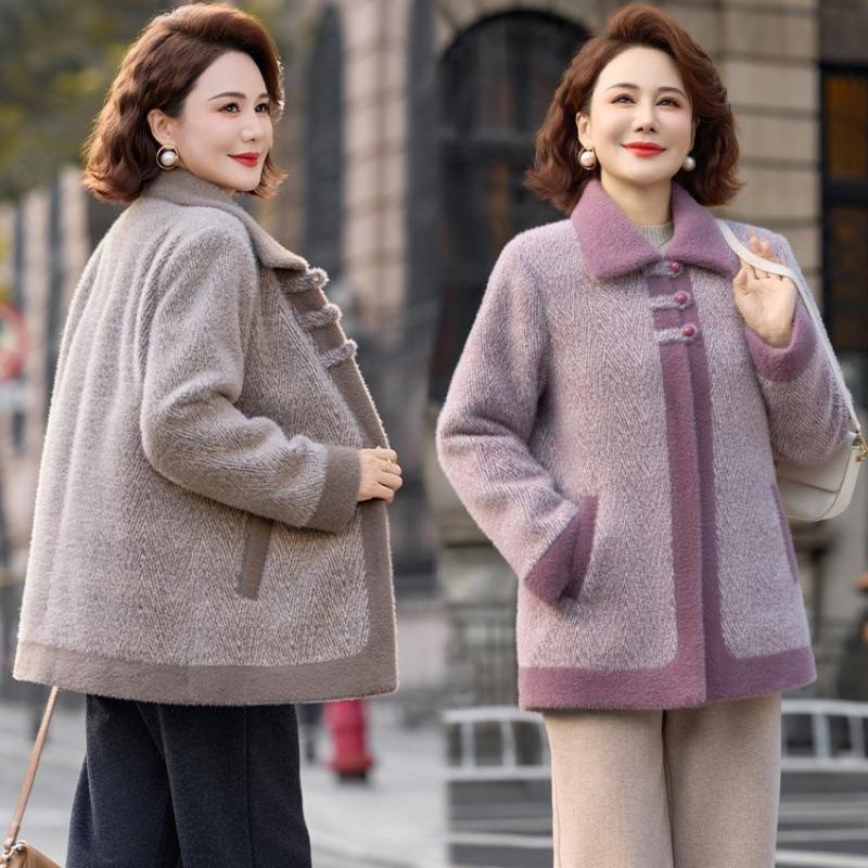 Autumn and winter winter new velvet thickened coat mink jacket women's woolen high-end