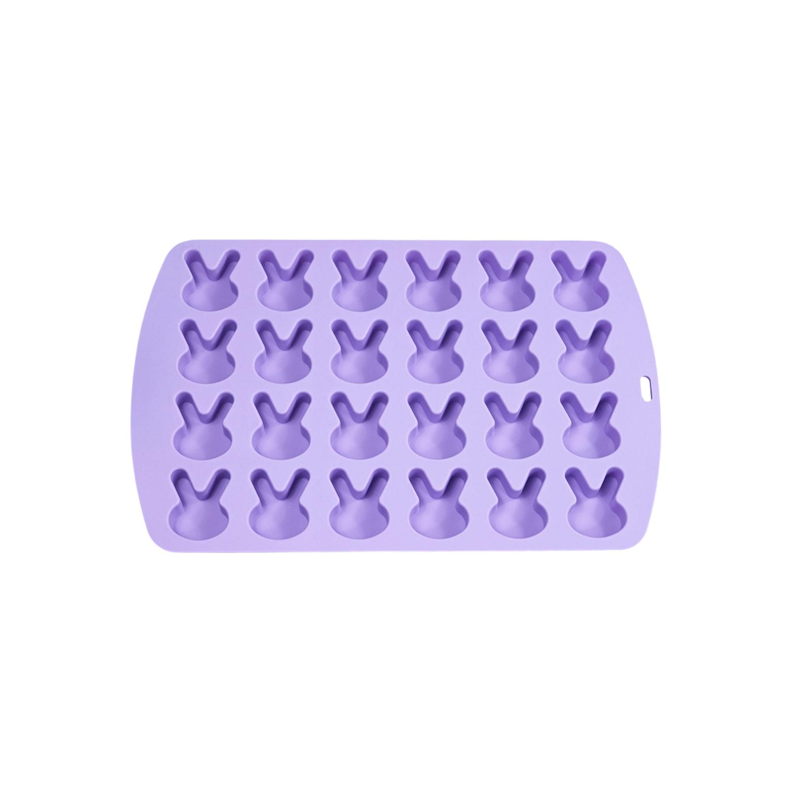 Форма для выпечки торта в виде кролика, Силиконовая форма для пудинга, десерта, шоколада, Форма для выпечки One Size фиолетовый