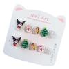 Pegatinas de Uñas Portátiles de Dibujos Animados de Navidad de Kuromi para Niños (De 3 a 12 años)