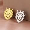 Stainless Steel Suit Collar Badges Lion Vintage Lapel Pins Phoenix Brooches  Decoration