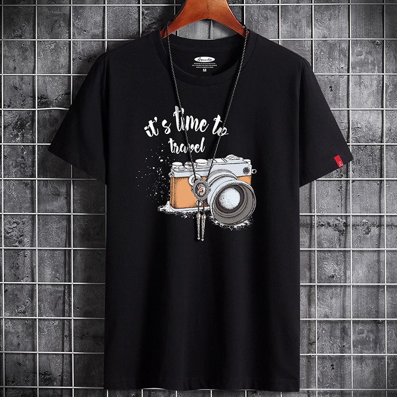 Men's Trendy Slim Round Neck Short-Sleeve T-Shirt for Summer