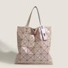 Geometric Diamond Bag New Japanese and Korean Versatile Laser Single Shoulder Underarm Bag Simple Large Capacity Hand Tote Bag
