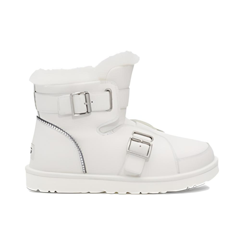 New UGG Mini Buckle Short Boots 'White' Women's 1138157-WHT