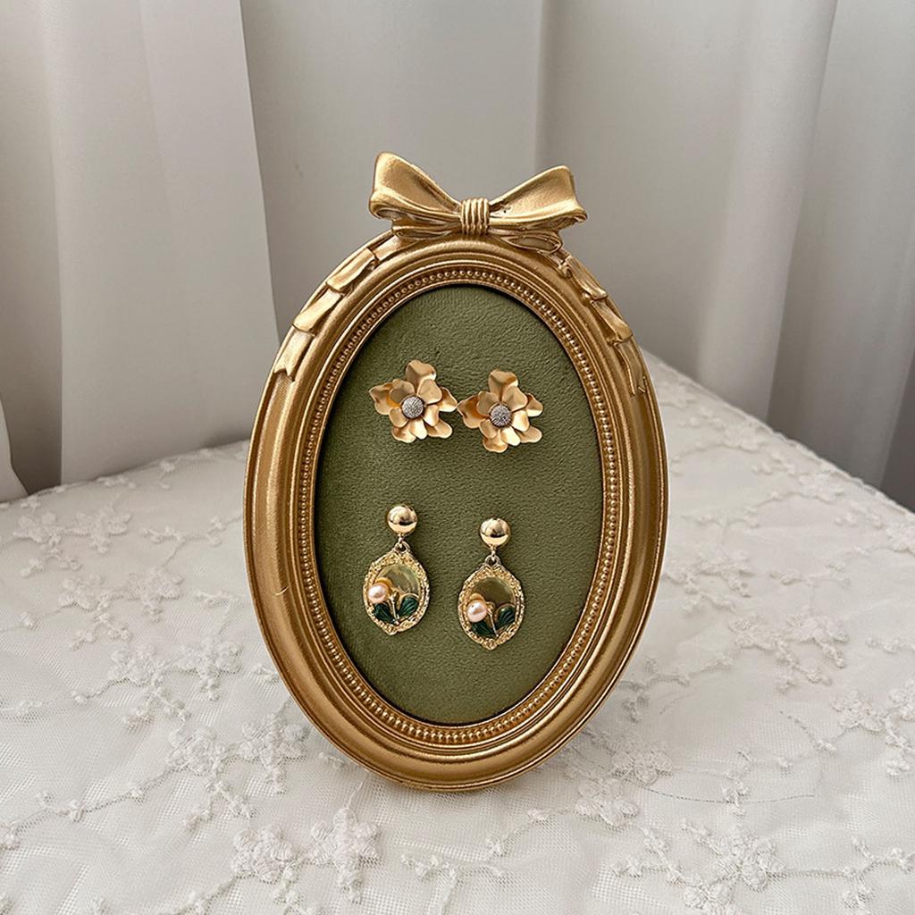 Elegant Bowknot Shape Resin Jewelry Display Holder Suitable for Necklace Earring Storage and Decorative Showcase