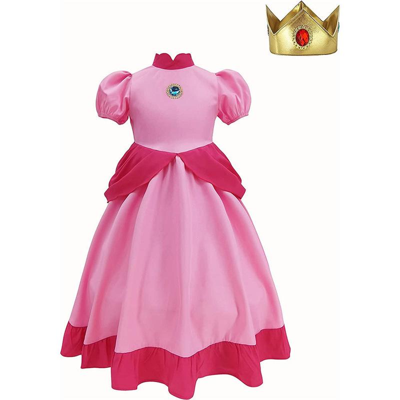 Princess Peach Halloween Cosplay Costume - Super Mario Bros 140
