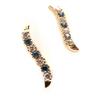 Les Trésors De Lily [K6596] - White Sapphire 'Cesaria' Gold Plated Earrings