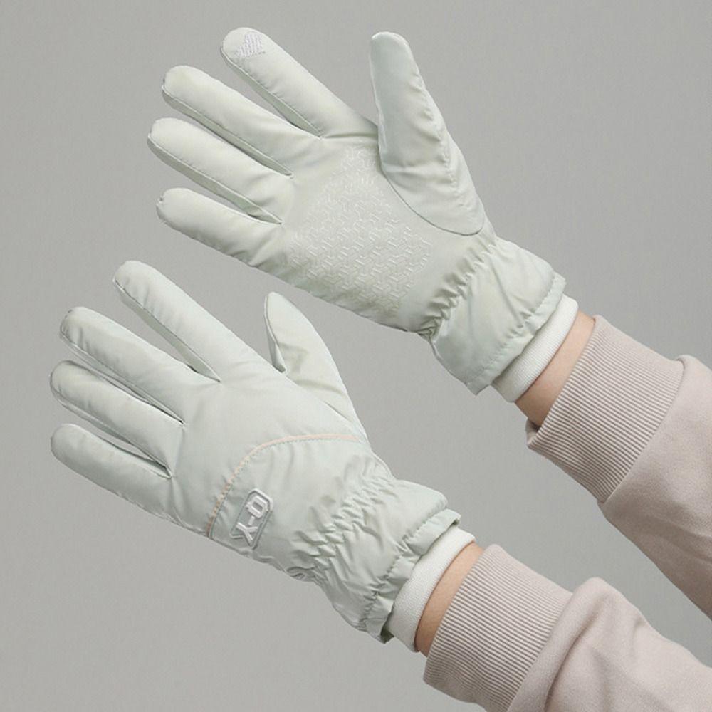 

Теплые женские лыжные перчатки с открытыми пальцами, толстые варежки с сенсорным экраном, принадлежности для спорта на открытом воздухе