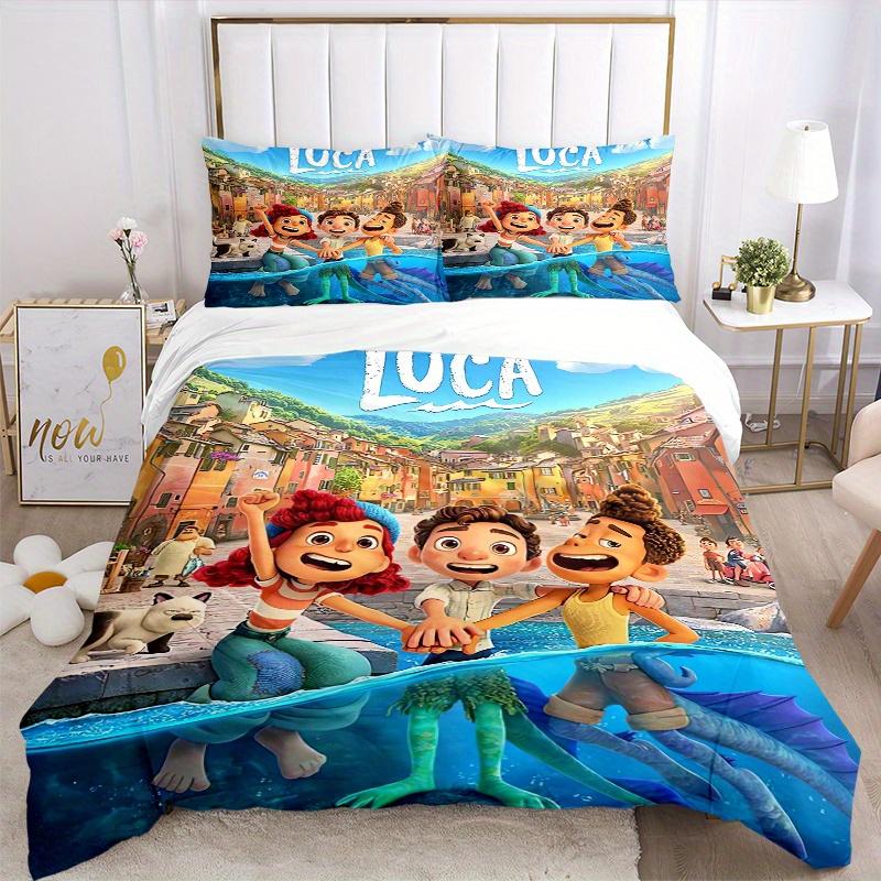 3pcs Good Friends Luca & Giulia & Alberto Printed Quilt Set, Soft and Comfortable Quilt Cover for Bedroom, Guest Room and Dormitory Decorati
