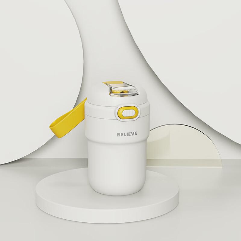 OLOEY 316 Stainless Steel Insulated Straw Coffee Cup