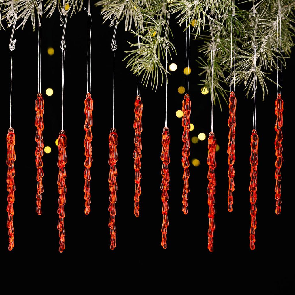 Haobei Acrylic Icicle Christmas Ornament - Ice Cone Decoration