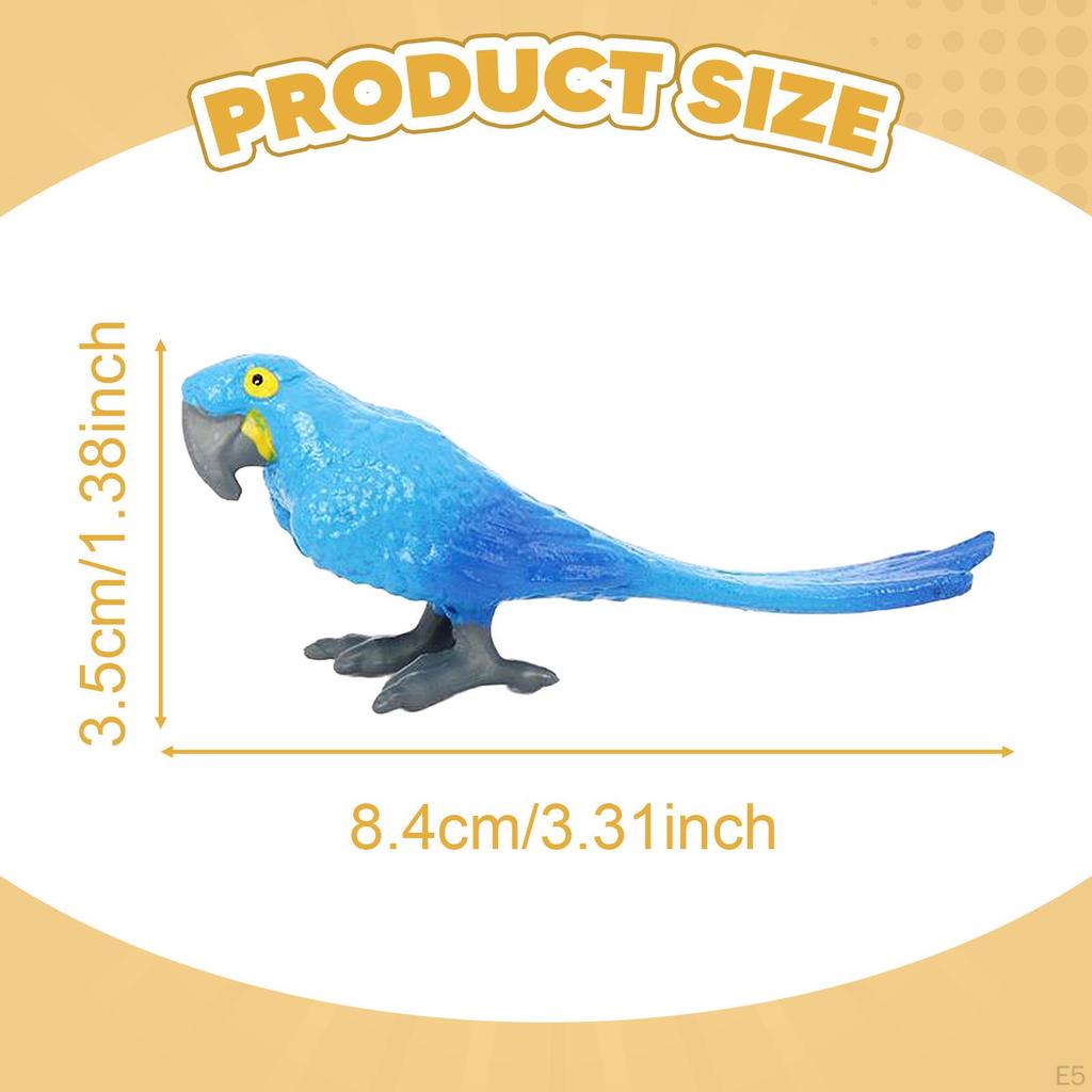 Animal Model Bird Decoration, Parrot Figurine for Birthday Gifts