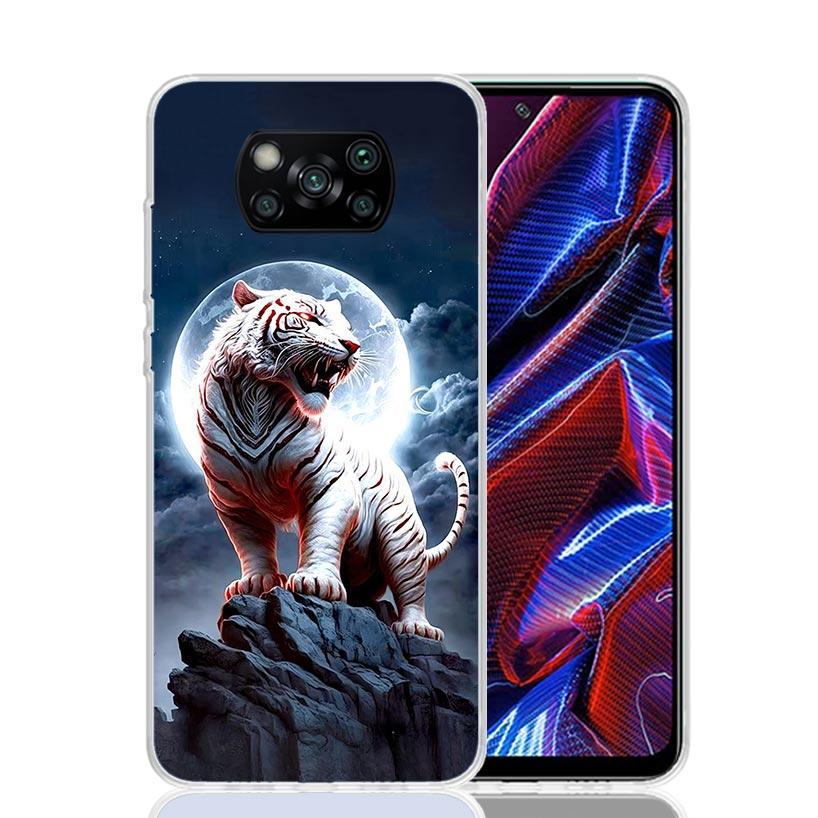 Ferocious Tiger Animal Case Phone Cover for Xiaomi Redmi Note 10 9 9S 8 8T 7 5 Pro Mi 12T 11T 10T 9T 12 11 Lite A3 A2 Trend Fund