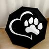 Heart And Paw Love Outdoor Automatic Umbrella Folding Umbrella with 8 Ribs Durable Plastic & Iron All-Season Travel Fashion Lovers