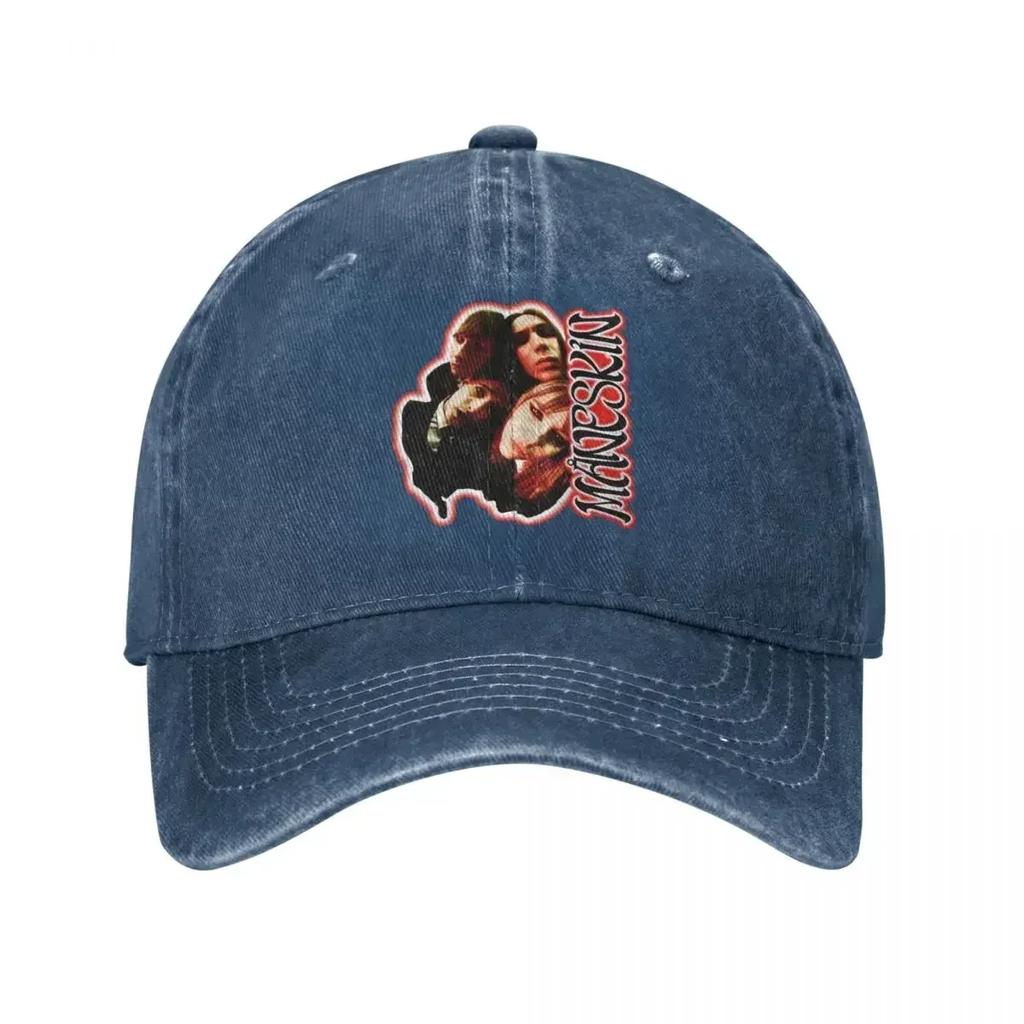 Vintage Maneskin Rock Band Baseball Caps Accessories Retro Distressed Cotton 80s 90s Headwear Unisex Outdoor Workouts Gift