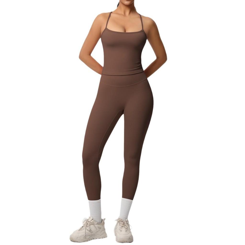 Seamless Nude Double-Sided Brushed Yoga & Running Set