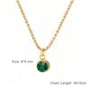 Clear Zircon 12 Month Birthstone Charm Necklace for Women Stainless Steel Thin Box Chain Necklace Jewelry Birthday Gift 2026