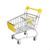 Small Metal Shopping Cart Toy Realistic Design Mini EasyRolling Casters Miniature