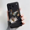 Printing Pattern Case For ZTE Blade A76 4G Z2474 Soft Silicone Black Shell Cover Cute Flower Cartoon Casing