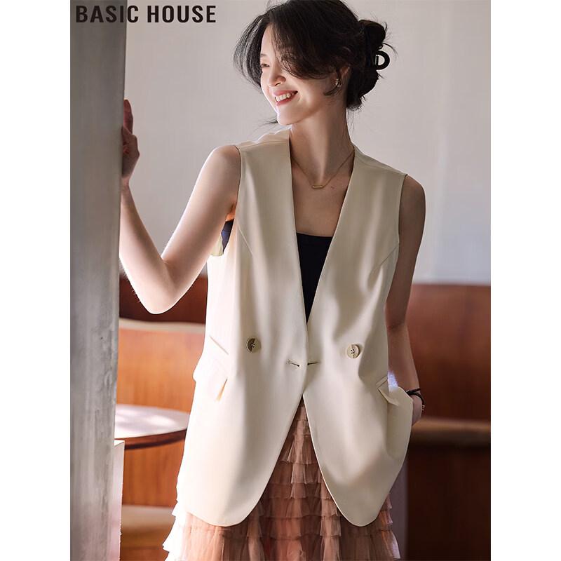 Basic House Women s Italian Minimalist Suit Vest M