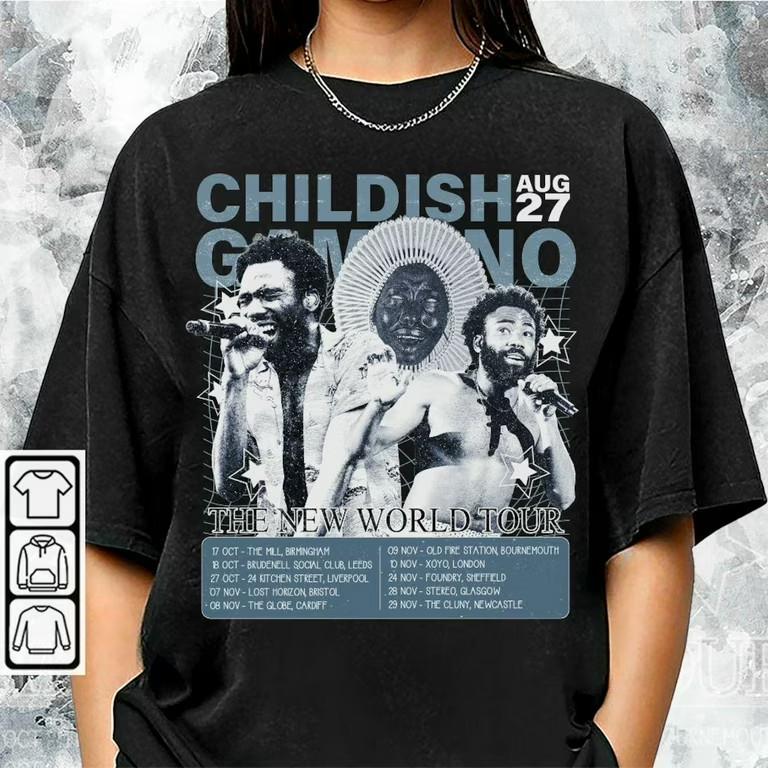 Childish Gambino Shirt Graphic The New World Tour 2024 MM1045 Unisex T-Shirt M