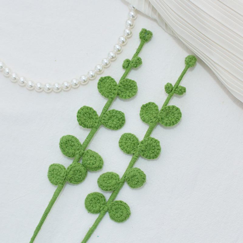 Handmade Woven Yarn Knitted Faux Flower Bouquet