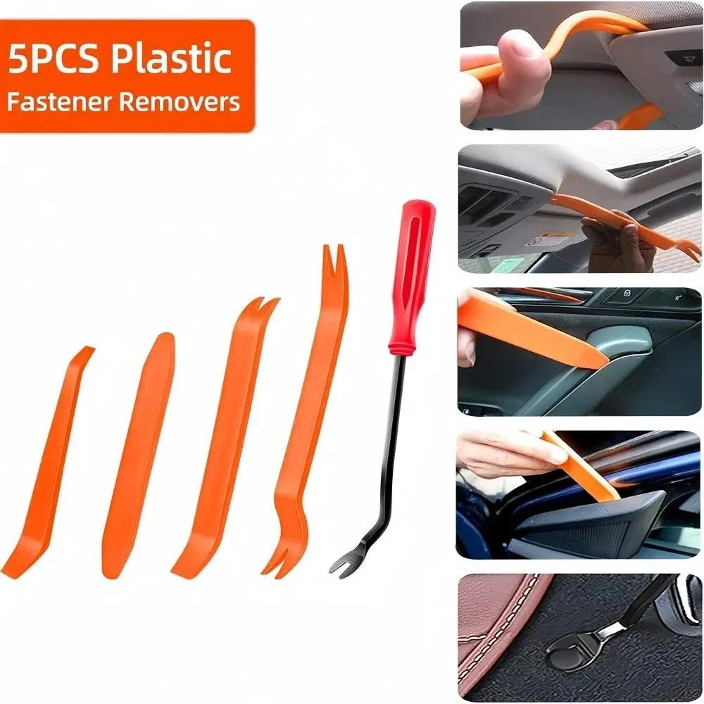 Universal Car Door Clip Panel Removal Tool Kit Audio Navigation Installer Prying Nail Puller Used for BMW Hyundai Benz Tesla