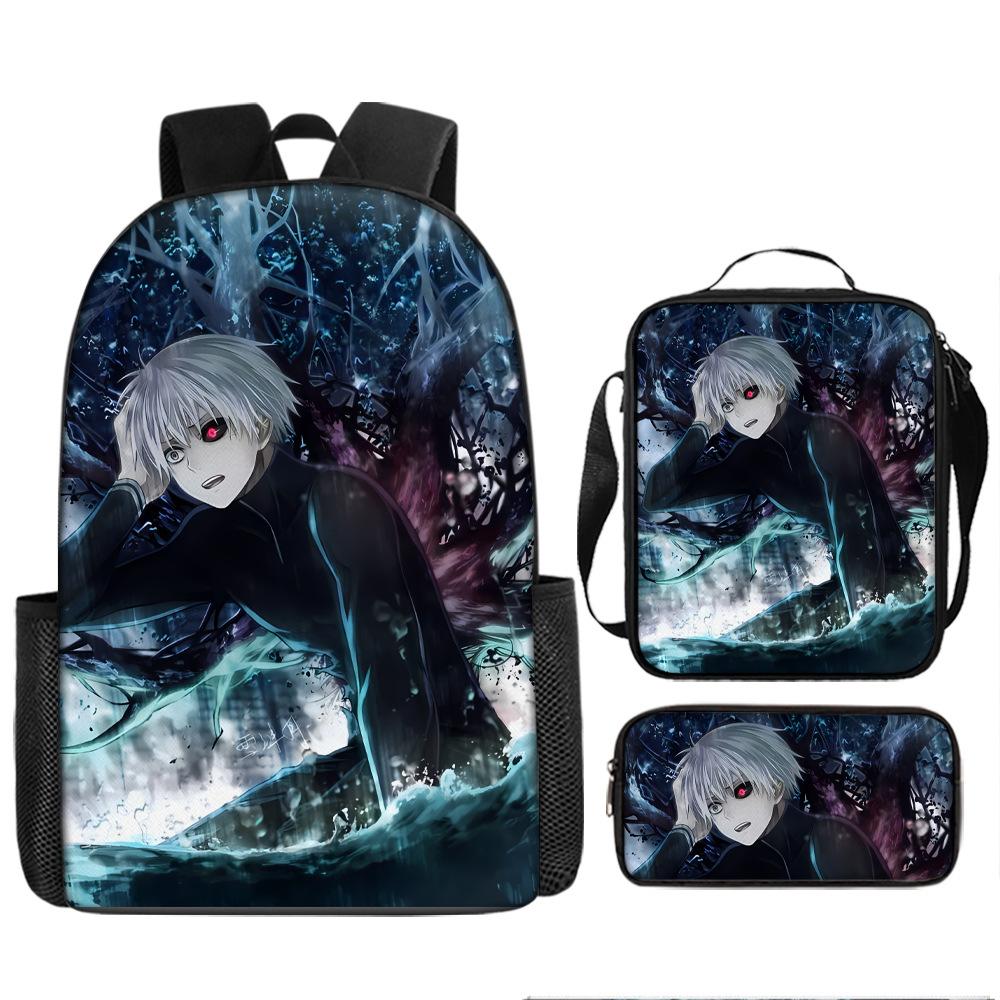 Anime Peripheral Backpack Tokyo Ghoul Food Backpack Kimuken School Bag Computer Bag Tokyo Ghoul Backpack