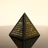 Ornement Pyramide en Cristal Hiéroglyphes Égyptiens Anciens Décor Inspiré de la Culture Historique pour Collection Cadeau Ornement de Maison en Verre