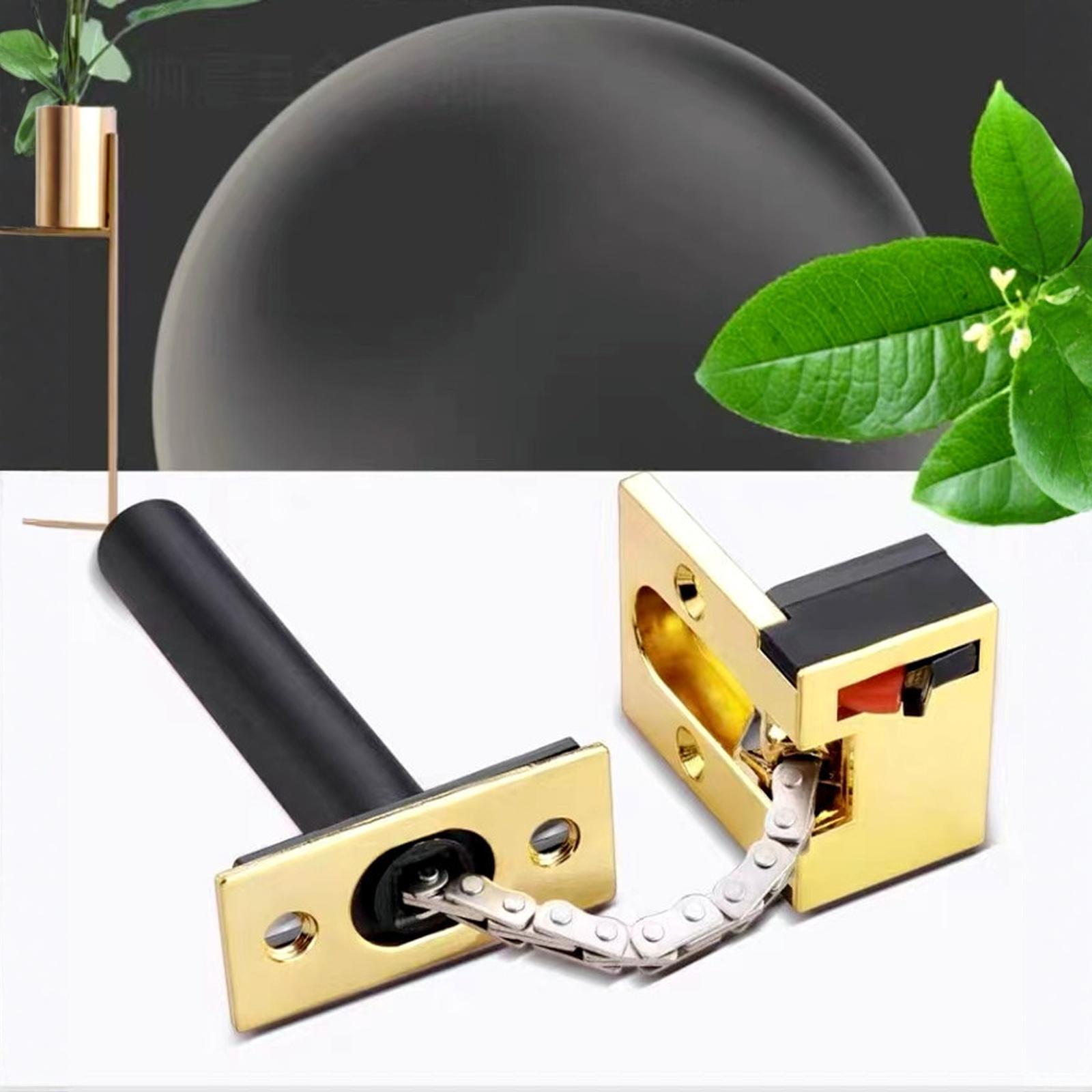 

Heavy Duty Concealed Security Door Chain - Hidden Guard for Home, Apartment & Hotel, Unauthorized Entry,Satin Gold one size золотий
