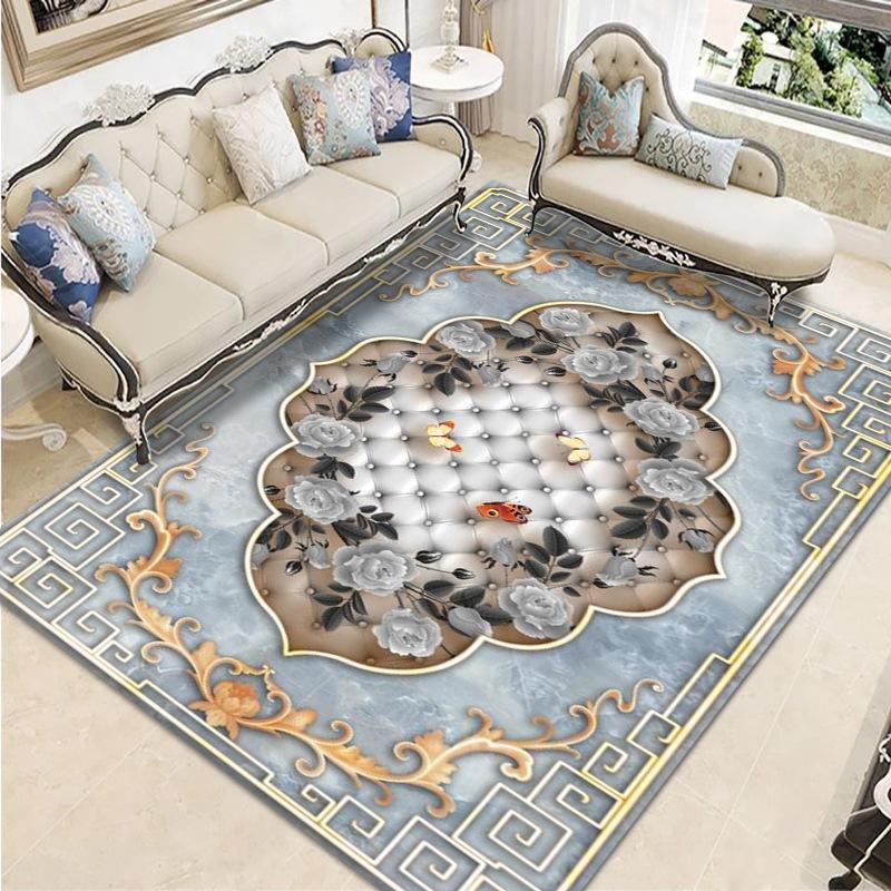 Bohemian Retro Carpet for Living Room Bedroom Mat Non-Slip Area Rug Persian Geometric Carpets Bedside Home Decoration Floor Mat