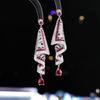 Heavy Industry Light Luxury Premium Retro Earrings Geometric Niche Jewelry Ethnic Style Earrings Earrings Women